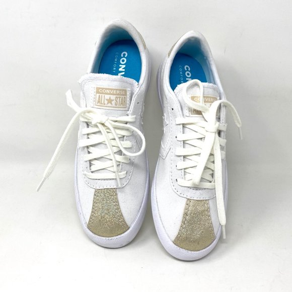 Converse Women 568901C Breakpoint Metallic Industrial Glam Low Top White Sneaker - Picture 7 of 10